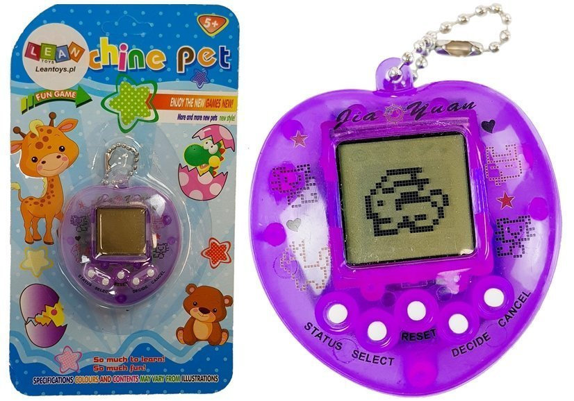 DLA DZIECI GRA ELEKTRONICZNA TAMAGOTCHI FIOLETOWA 1SZT