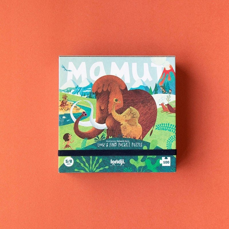 Puzzle kieszonkowe z grą obserwacyjną Londji - Mamut 100 el.
