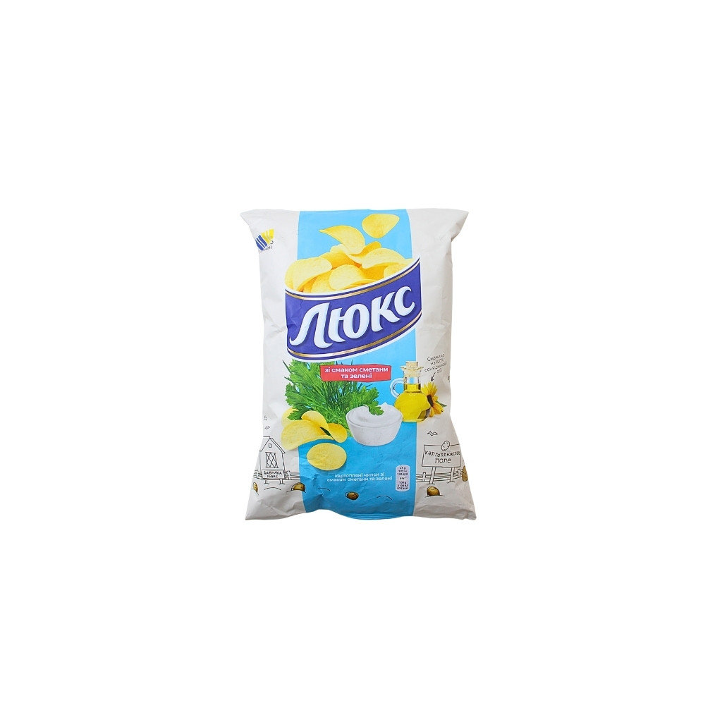 Chipsy ziemniaczane o smaku śmietany i żieleni 