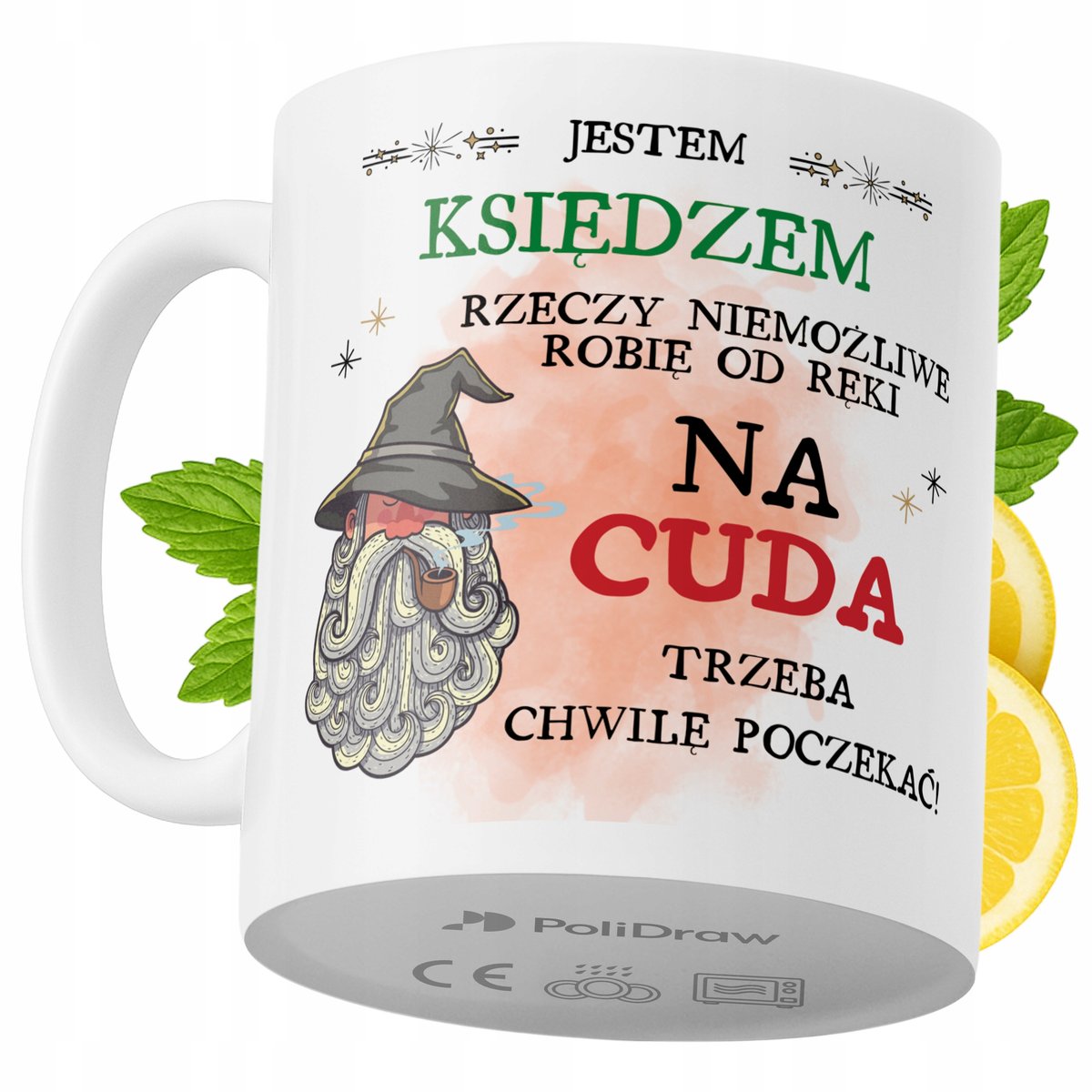 Kubek Dla Księdza na Prezent z Nadrukiem ze Zdjęciem 330 ml PoliDraw