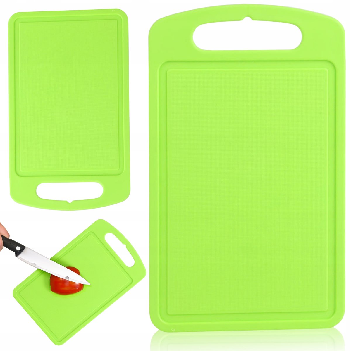 Deska Kuchenna Do Krojenia Plastikowa Jasnozielona Zielona 30X20Cm Uchwyt