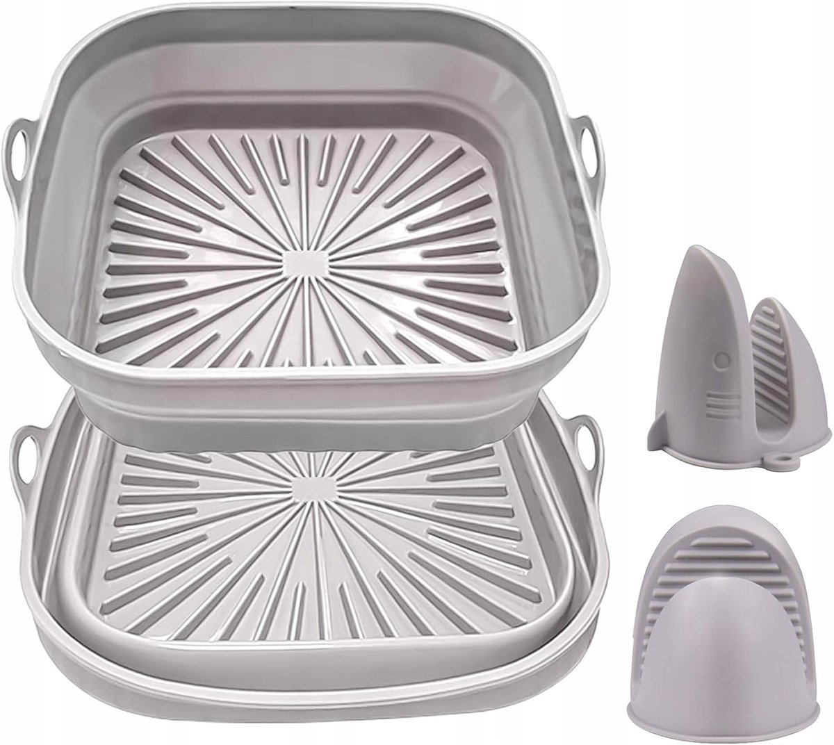 Foremka Silikonowa Wkład Do Air Fryer Beztłuszczowej Kwadratowa 2 Sztuki