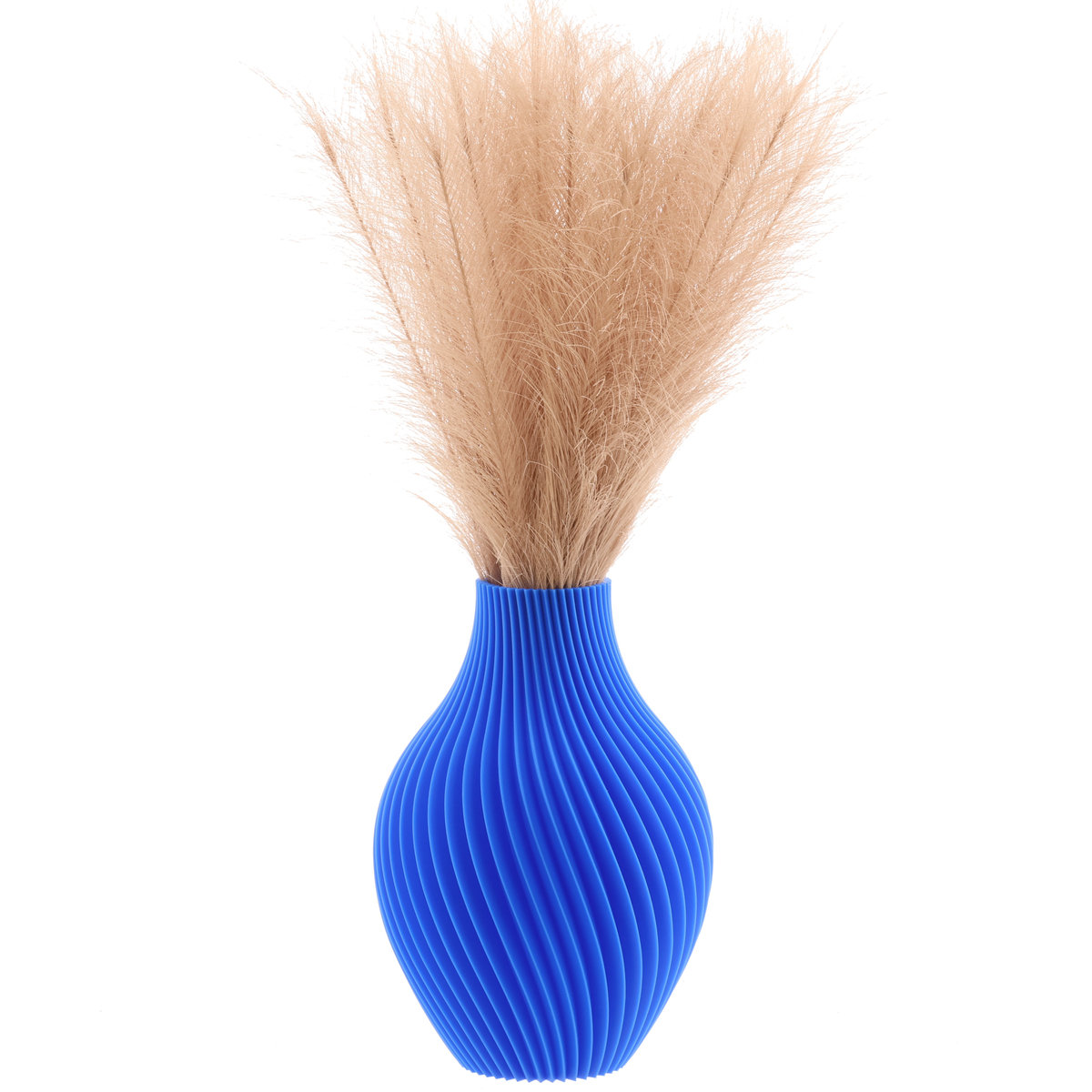 Wazon flakon kwiaty sztuczne 3D niebieski wysoki 25cm dekoracyjny tworzywo