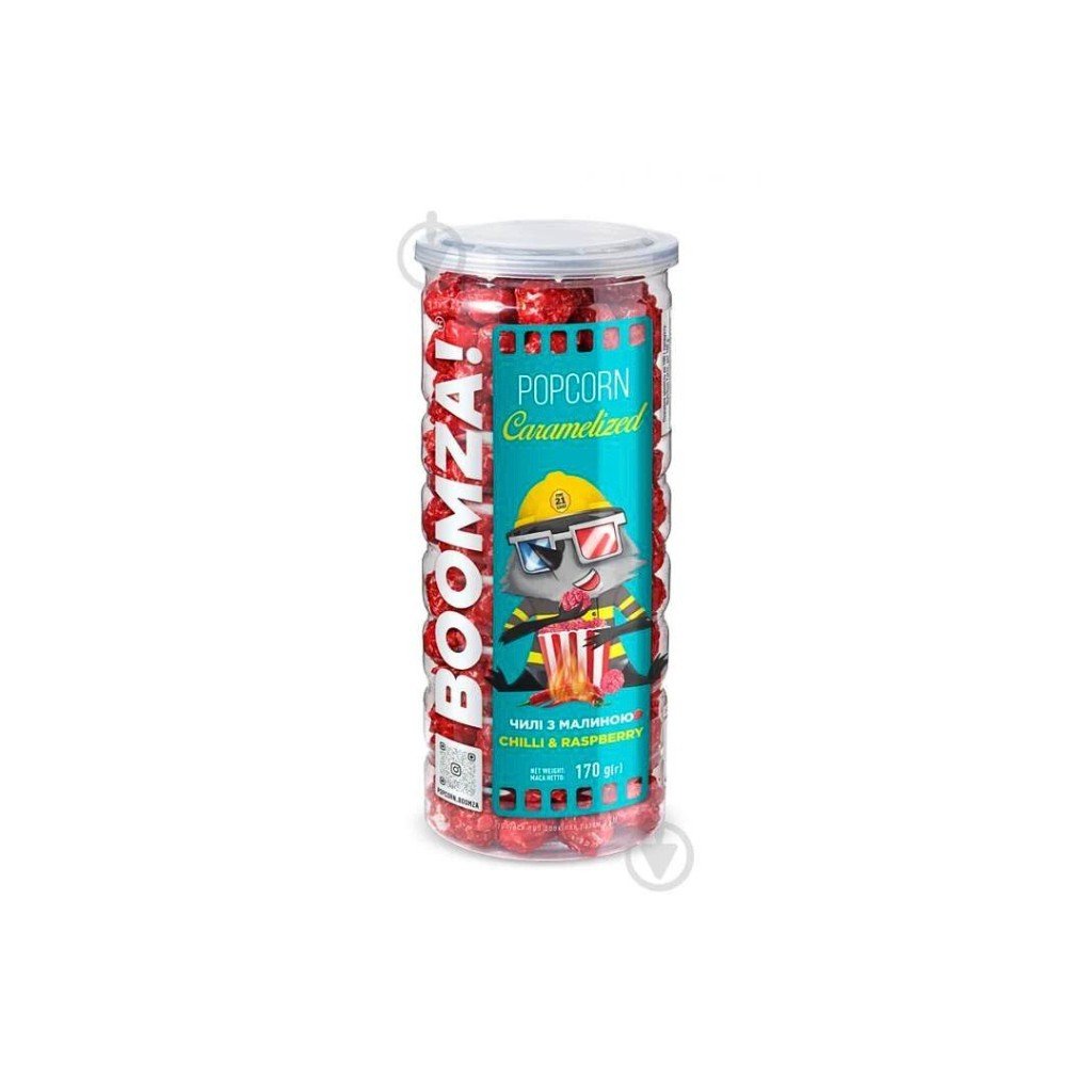 Popcorn karmelowy w rurie chilli z maliną 