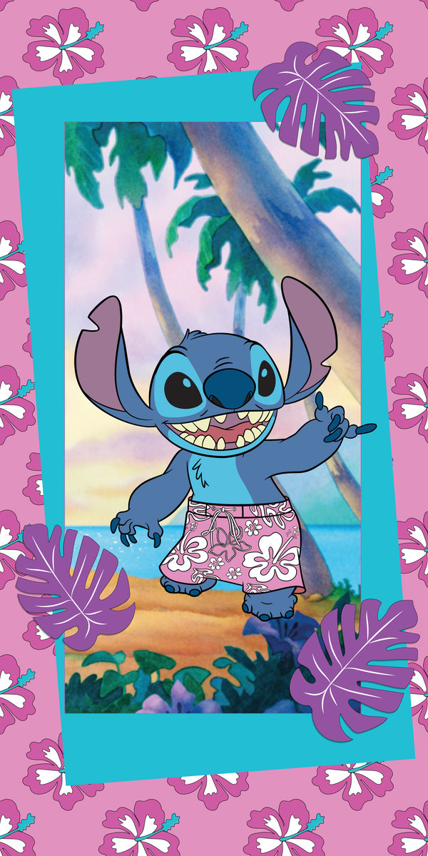 Ręcznik kąpielowy Stitch 140 x 70 cm Halantex 100% bawełna Disney plażowy