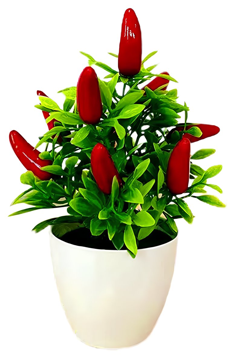 SZTUCZNE DRZEWKO DRZEWO PAPRYCZKA CHILI W DONICZCE ROŚLINA DO OZDOBY DOMU MIESZKANIA OGRODU