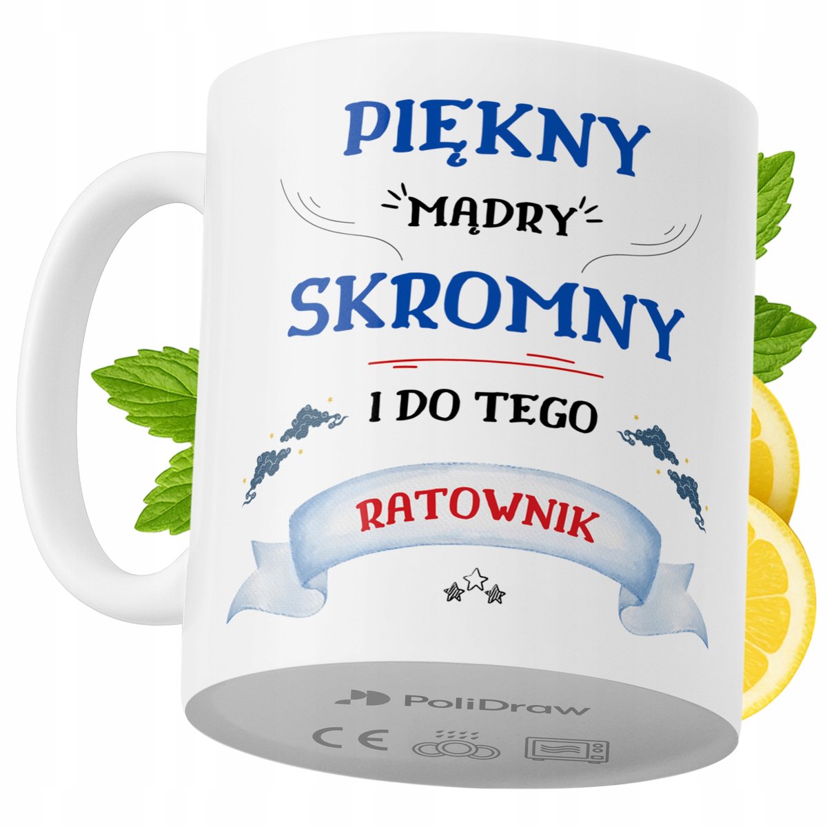 Kubek Dla Ratownika na Prezent z Nadrukiem ze Zdjęciem 330 ml PoliDraw