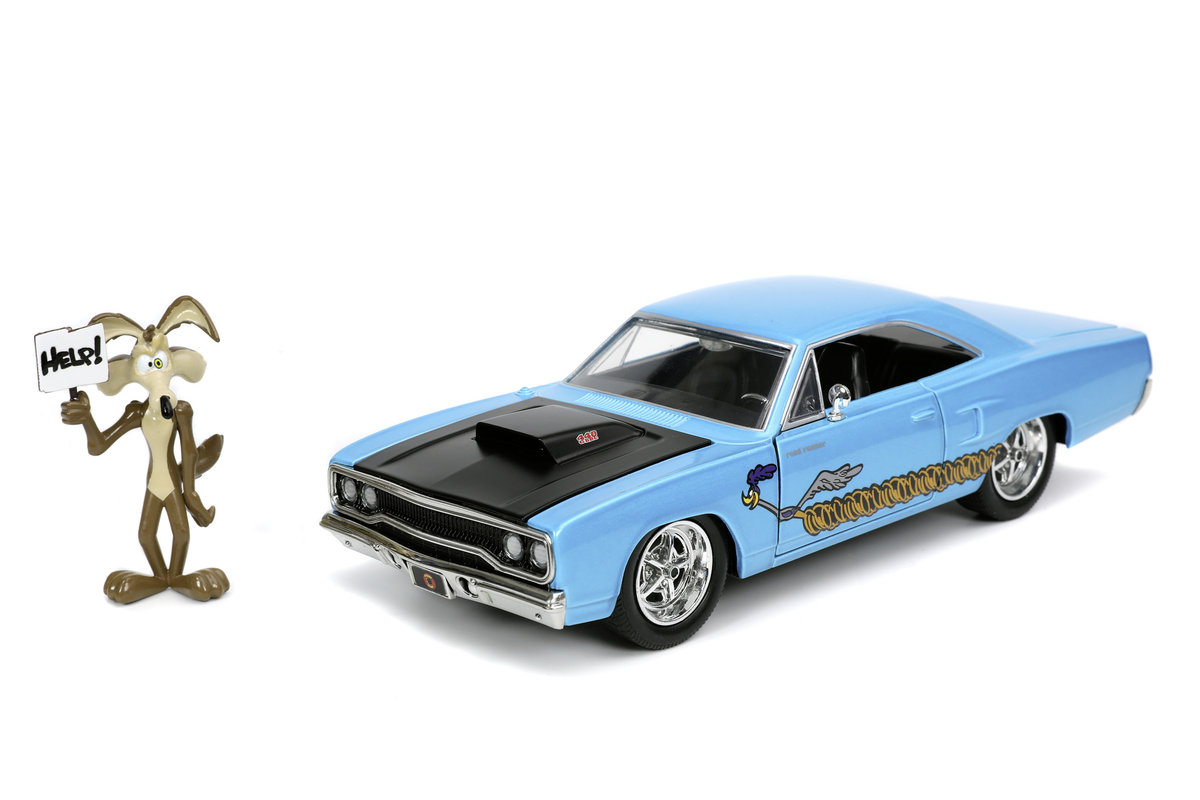 JADA 1970 PLYMOUTH ROAD RUNNER + FIGURKA KOJOT WILUŚ 1:24 253255028
