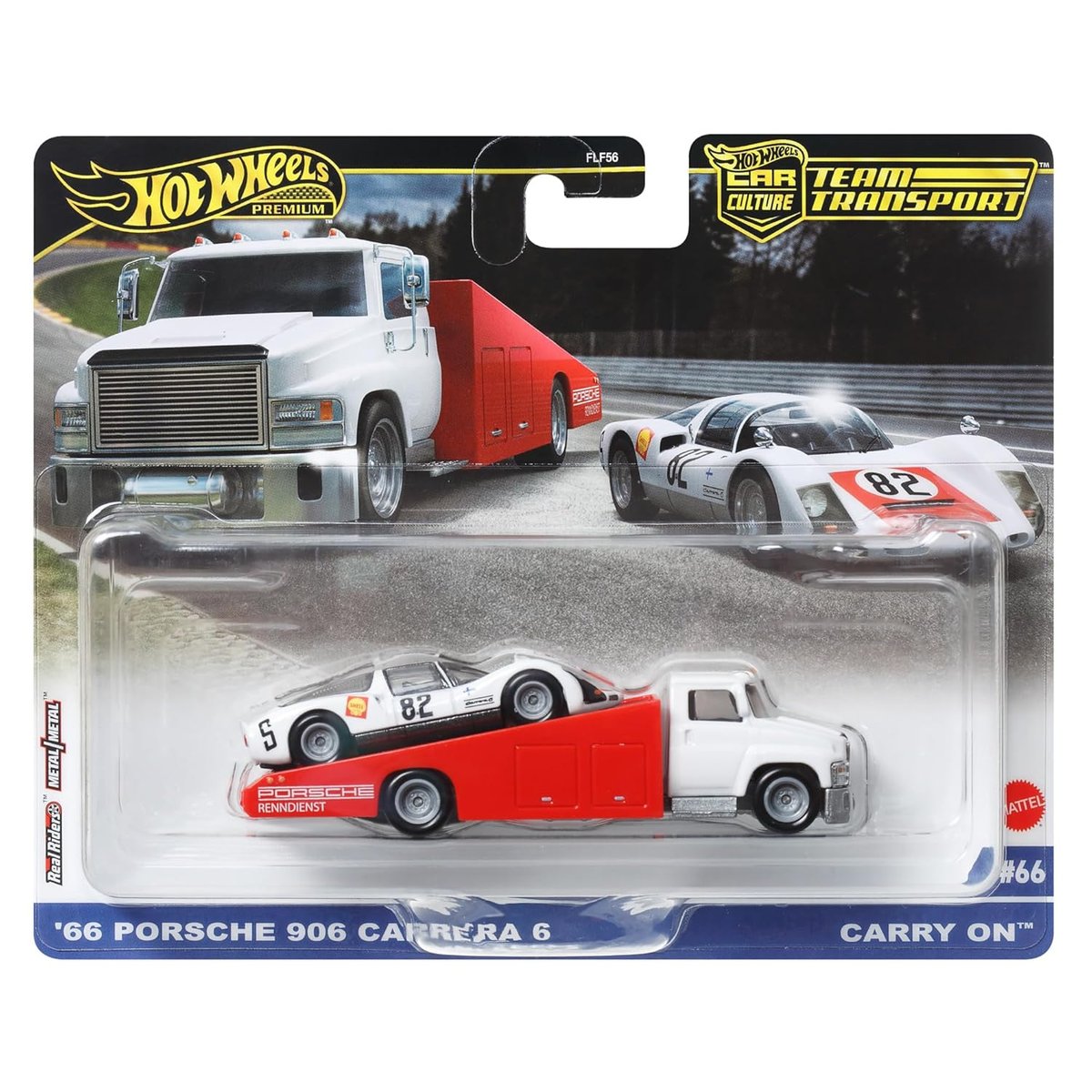 HOT WHEELS PREMIUM '66 PORSCHE 906 CARRERA 6 + CARRY ON #66 HRV47