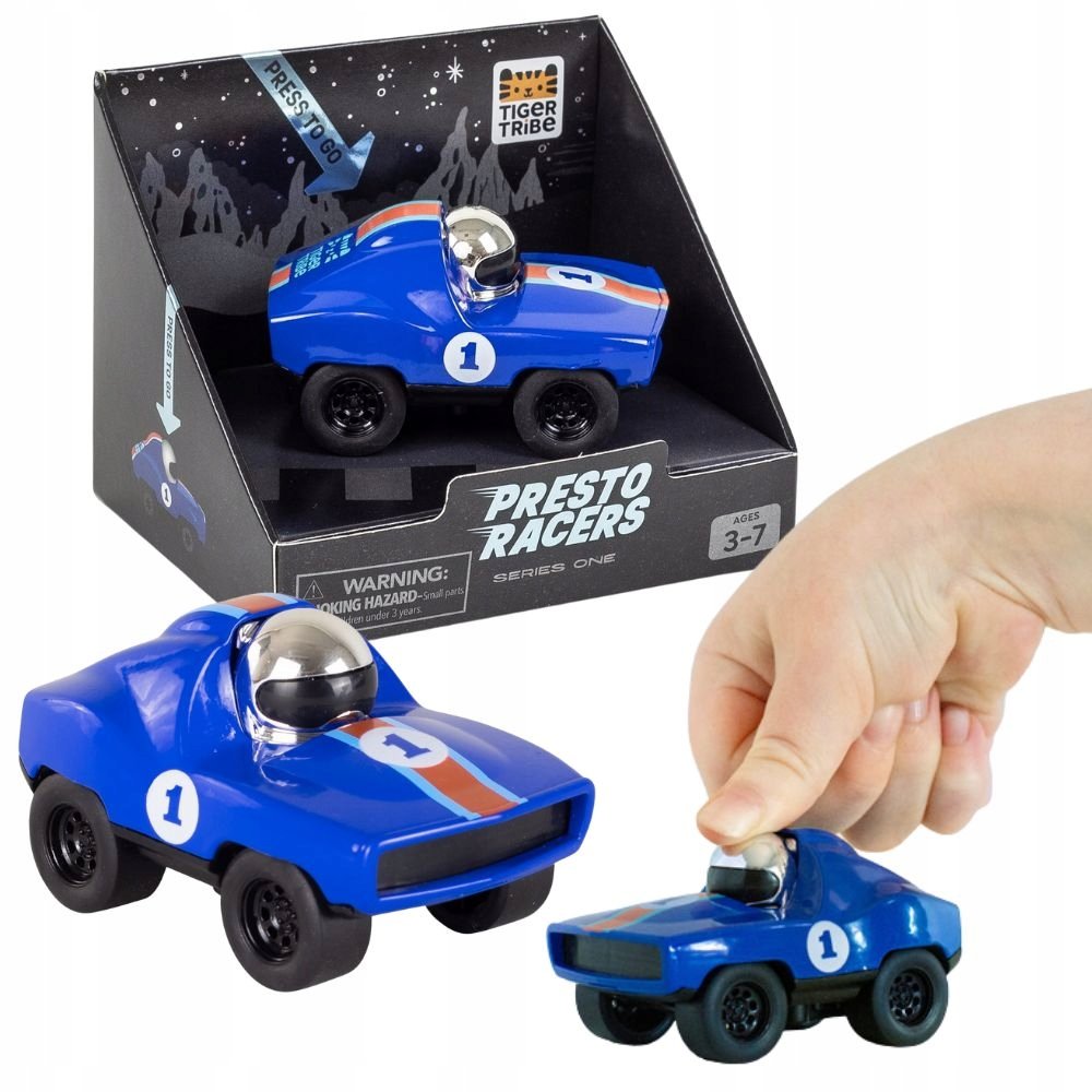 Małe autko wyścigowe na napęd Tiger Tribe - Niebieskie