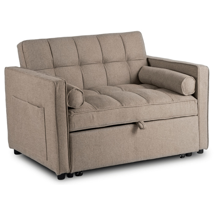 Fotel do Spania CORRA Rozkładany Amerykanka Ciemnobeżowy Nowoczesny