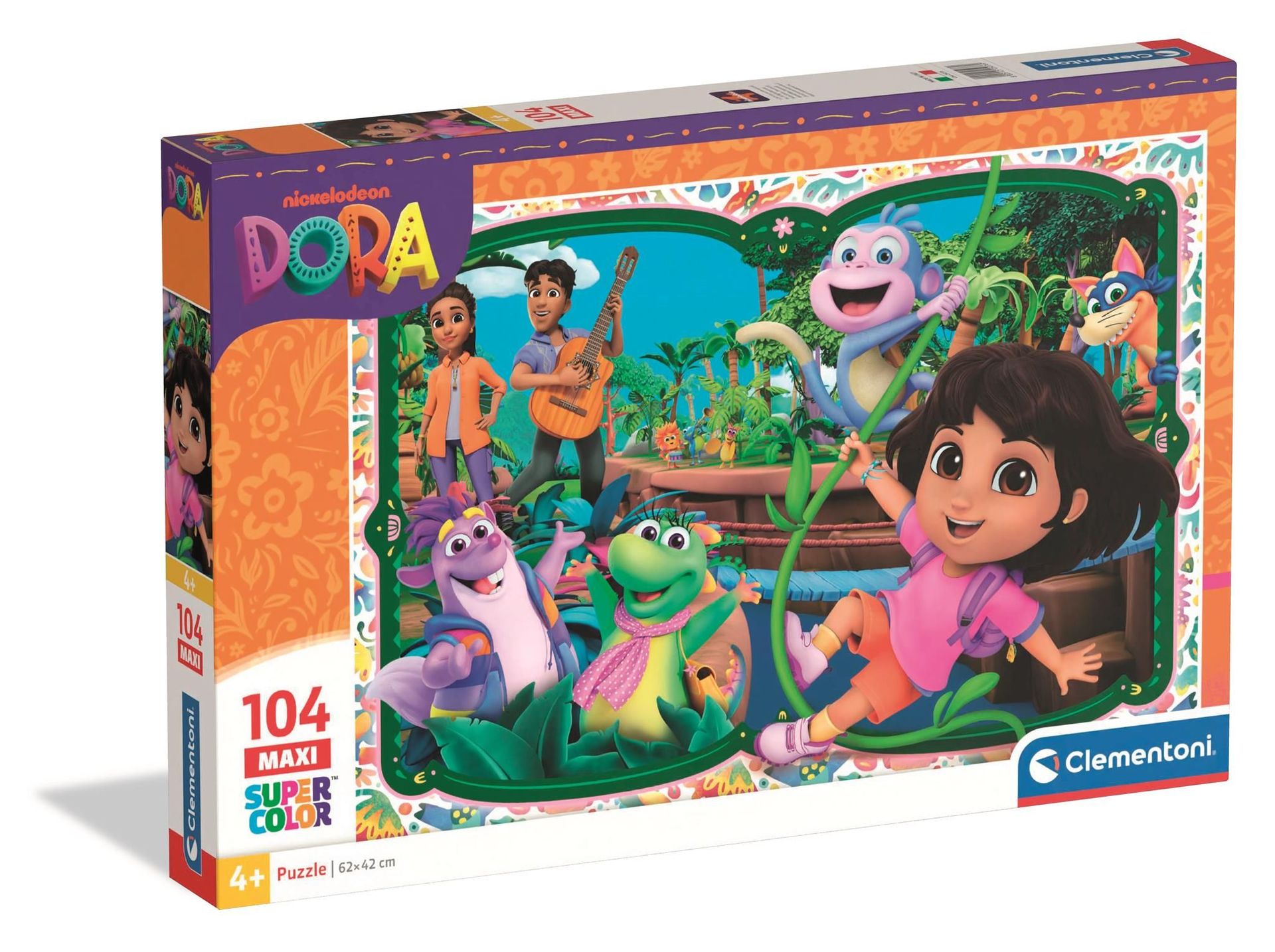 Puzzle 104 Maxi Super Kolor Dora Clementoni - puzzle