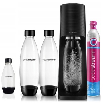 Saturator do wody gazowanej SodaStream Terra czarny 3 butelki gaz