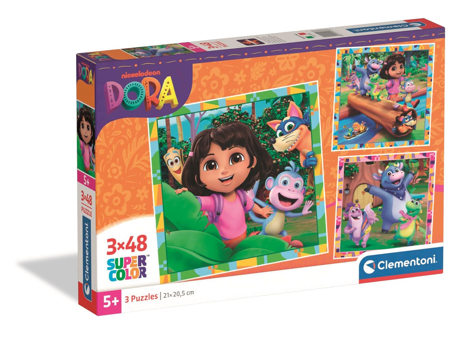 Puzzle 3x48 Super Kolor Dora Clementoni - puzzle