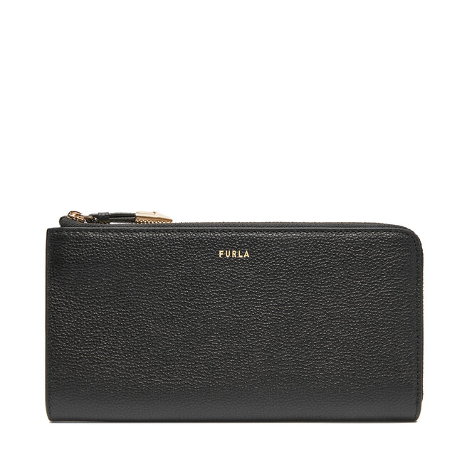 Duży Portfel Damski Furla Goccia L Zip Around WP00471 BX3036 KH O6000 Czarny
