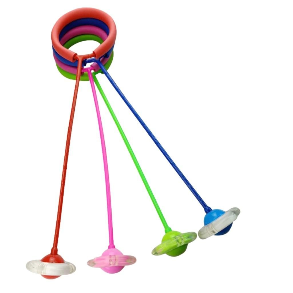 Hula hop na nogę gumowa z diodami 61cm Mix - zabawka