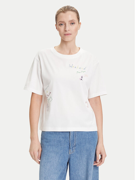 Weekend Max Mara T-Shirt Acline 2525976051 Biały Regular Fit