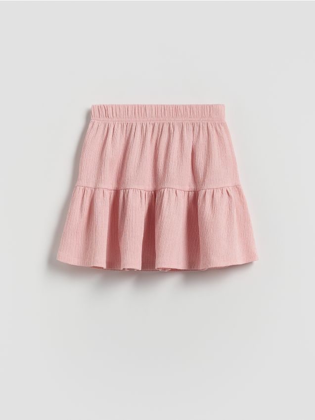 Reserved - Strukturalna spódnica - brudny róż