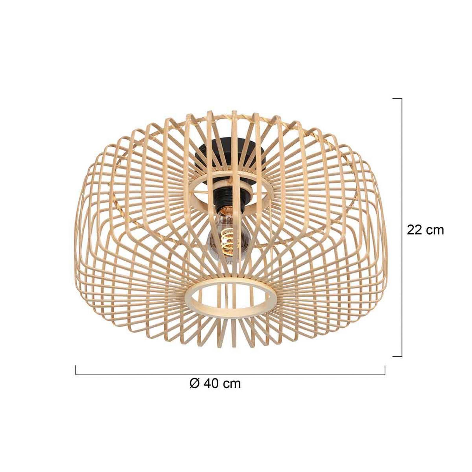 Steinhauer Lampa sufitowa Bloeba, możliwość ściemniania, jasne drewno, salon / jadalnia, drewno, skandynawski
