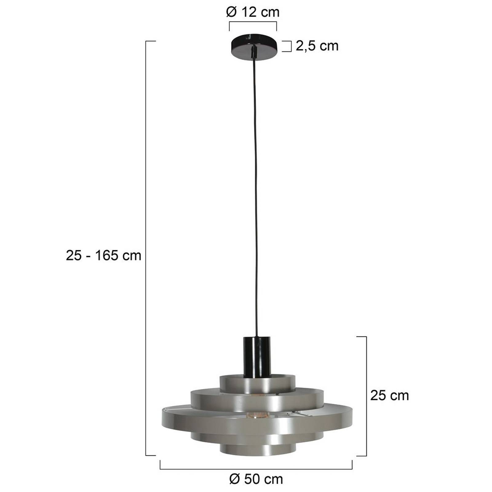 Steinhauer Lampa wisząca Halo Cirque, możliwość ściemniania, aluminiowy / szary / cynkowy, salon / jadalnia, metal, nowoczesny
