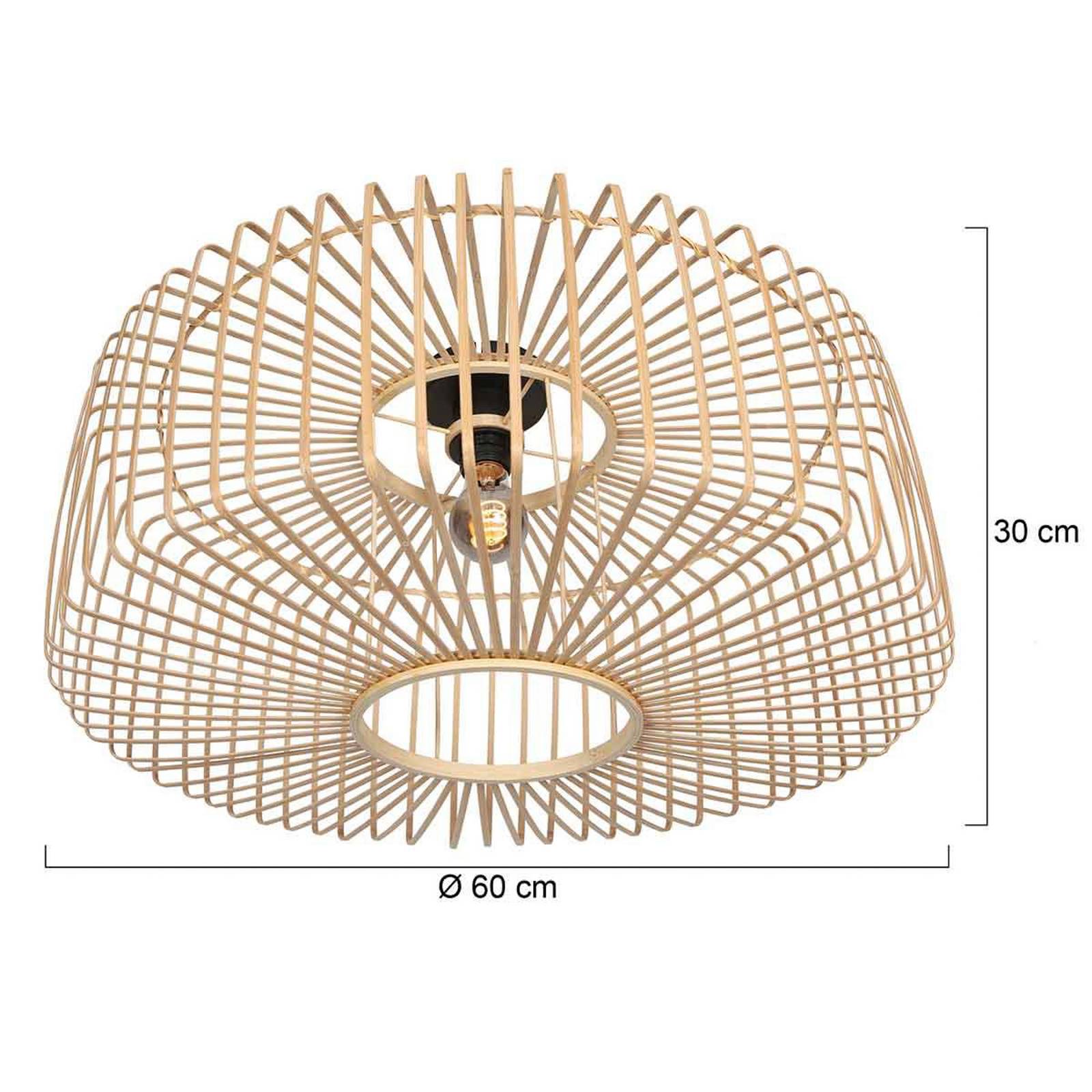 Steinhauer Lampa sufitowa Bloeba, możliwość ściemniania, jasne drewno, salon / jadalnia, drewno, skandynawski