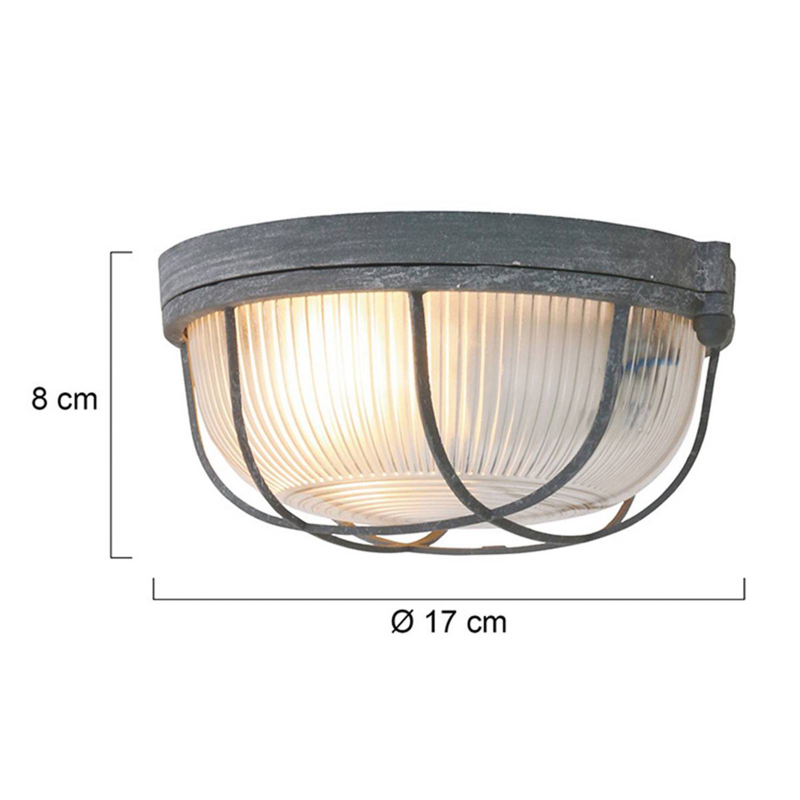 Steinhauer Lampa sufitowa Lisanne, możliwość ściemniania, aluminiowy / szary / cynkowy, przedpokój, metal