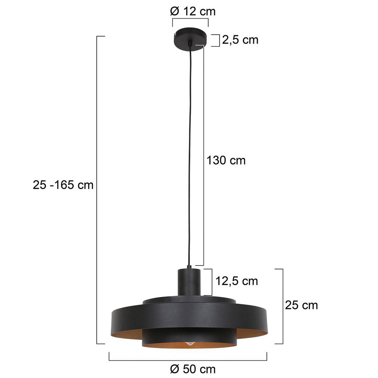 Steinhauer Lampa wisząca Flinter, możliwość ściemniania, ciemne drewno, salon / jadalnia, metal, nowoczesny