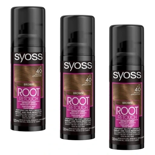 Spray do maskowania odrostów brąz Syoss 3x120ml