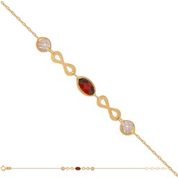 Złota bransoletka 585 łańcuszkowa prezent grawer