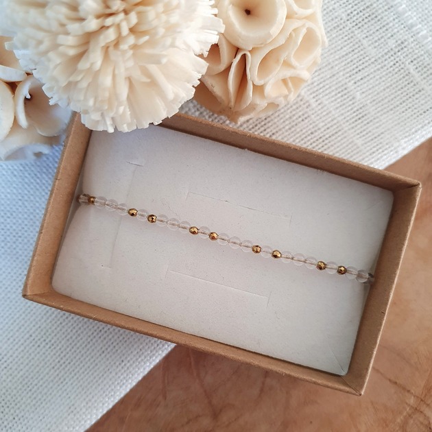 Bransoletka z kryształem górskim