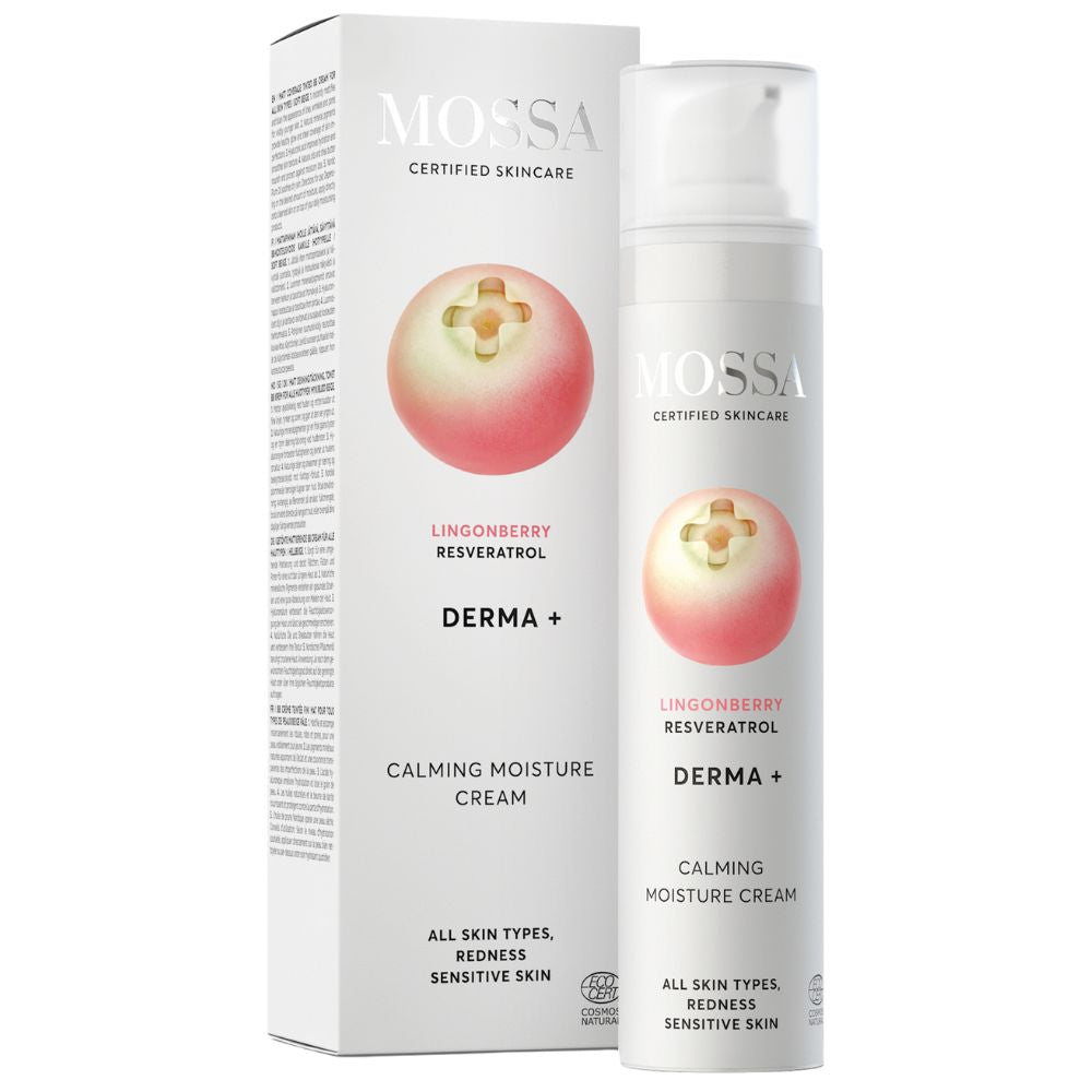 MOSSA Derma+ uspokajający krem nawilżający z borówką brusznicą i resweratrolem 50ml