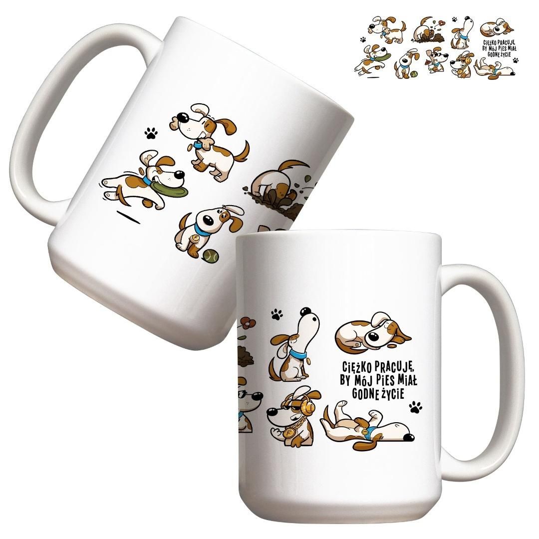 Kubek - Godne życie - pies 440ml - kubek