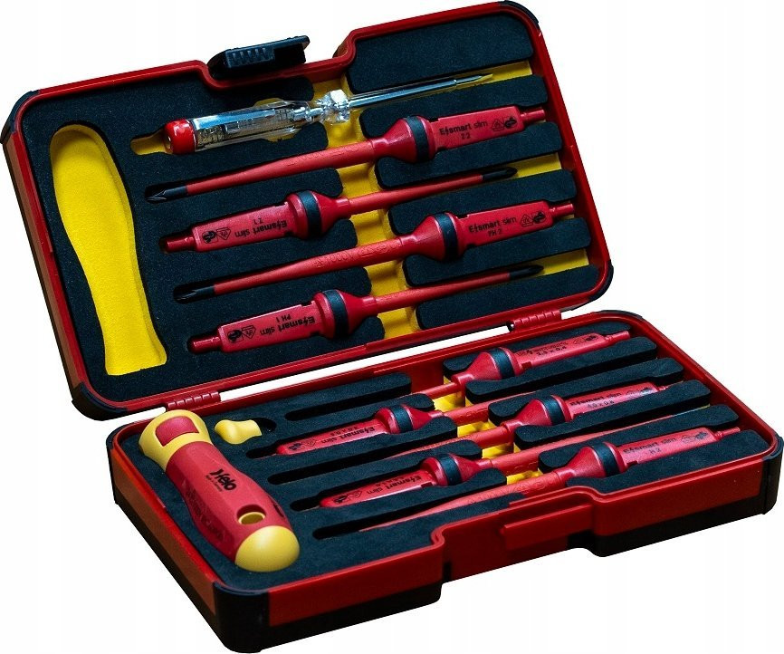 Zestaw narzędzi Felo elektryczny XL-Strongbox - E-SMART SLIM / [12 cz.]