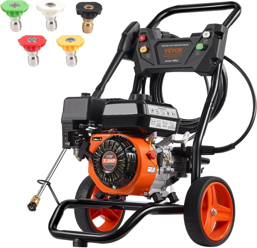 Vevor Spalinowa Myjka Ciśnieniowa 3400 PSI 10 L/min