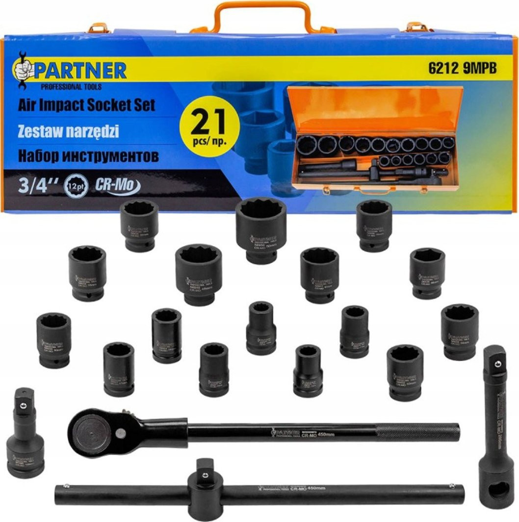 Zestaw narzędzi Partner udarowych 3/4
