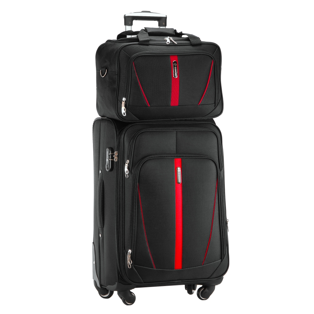 Zestaw Walizka Średnia i Torba z Codury Czarny