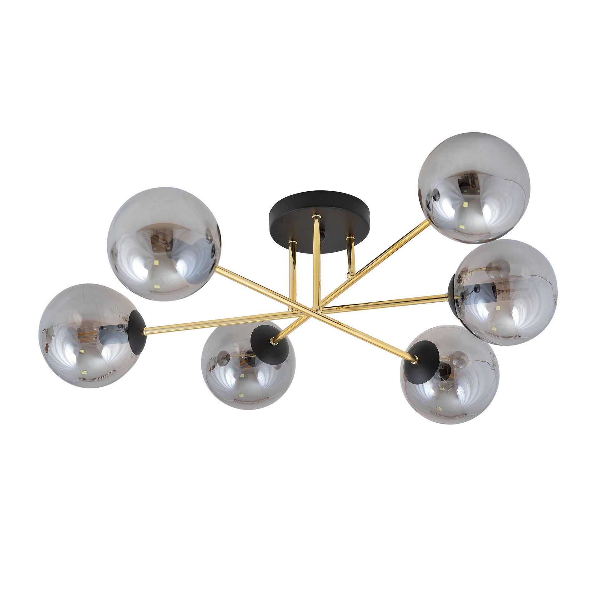 Lampa Sufitowa Magnum 6 1269/6 2Xe14 czarna/złota
