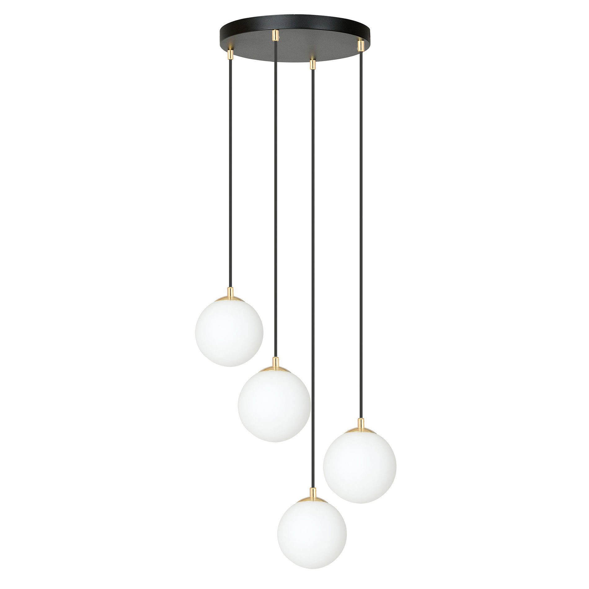 Lampa Wisząca Royal 4 1243/4 4Xe14 czarna/złota