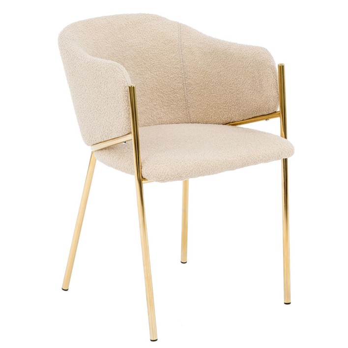 Krzesło Glamour DC-2144 quelle, złote nogi, beż #5