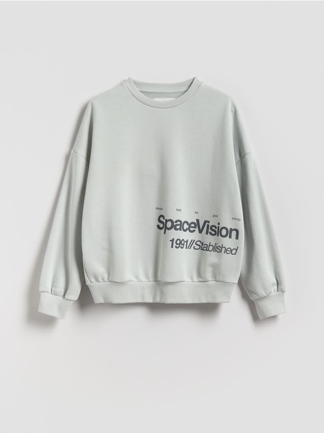 Reserved - Bluza z nadrukiem - jasnoszary