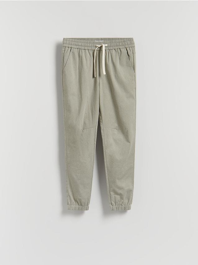 Reserved - Spodnie jogger slim fit - jasnozielony