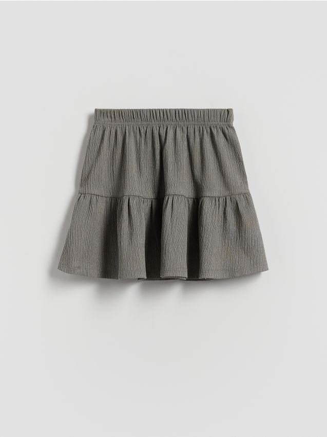 Reserved - Strukturalna spódnica - ciemnoszary