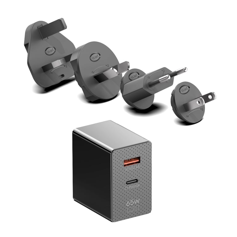 BTI Wallmount GaN 65W USB-C Adapter adapter zasilający/ inwentor Wewnętrzna Czarny AC-GAN65W-BTI