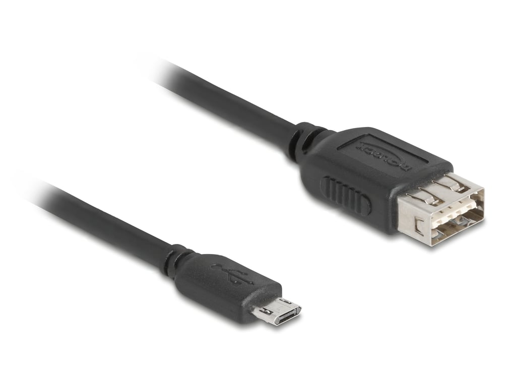 DeLOCK 81518 kabel USB USB 2.0 1 m Micro-USB B USB A Czarny 81518