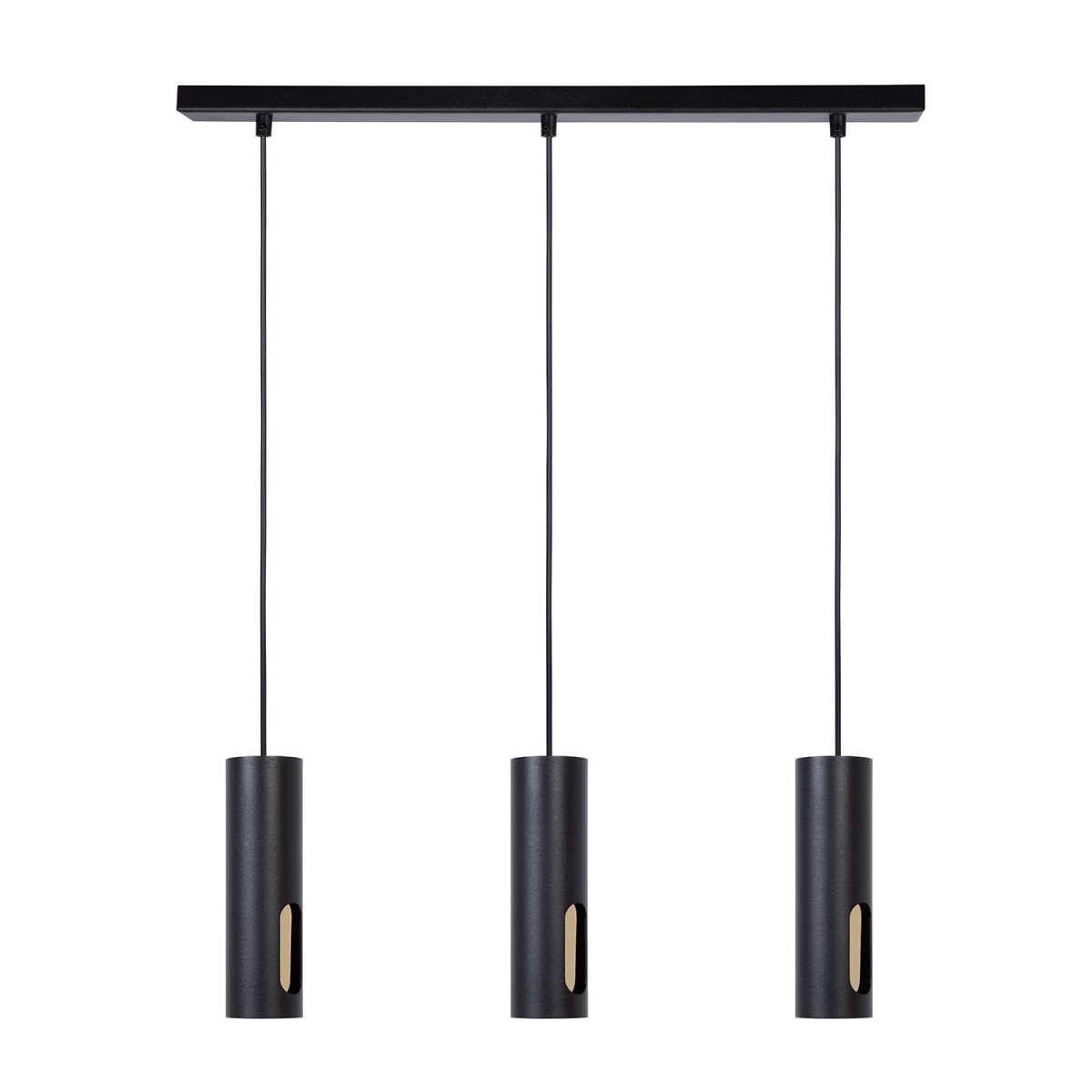 Potrójna lampa wisząca w czarnym kolorze SIG 41221 z serii FLOW