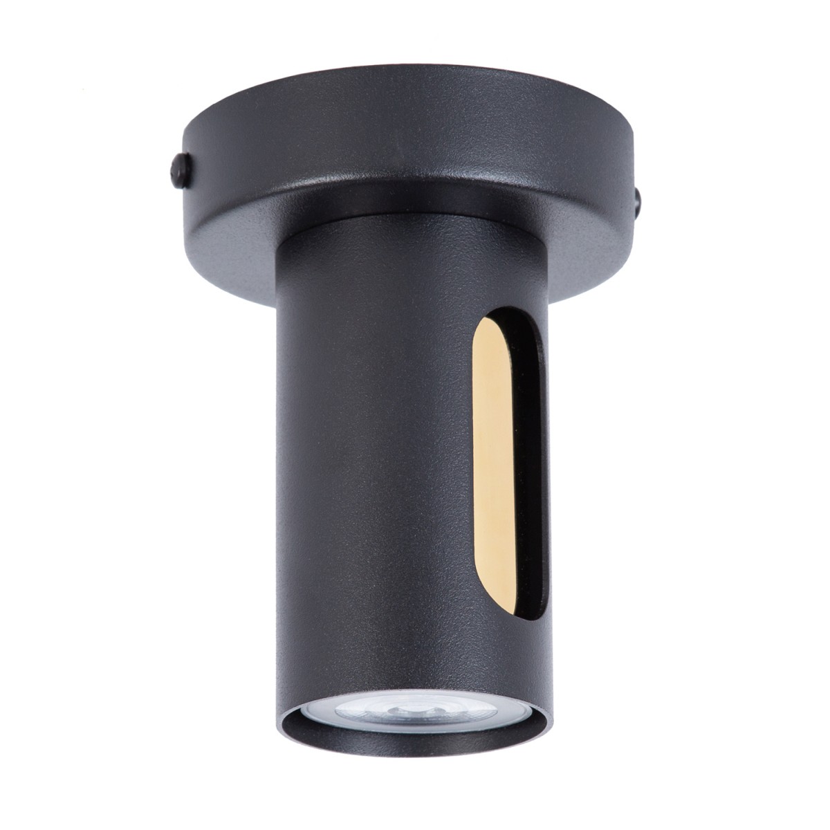 Czarno-złoty spot sufitowy, na GU10 SIG 41215 z serii FLOW