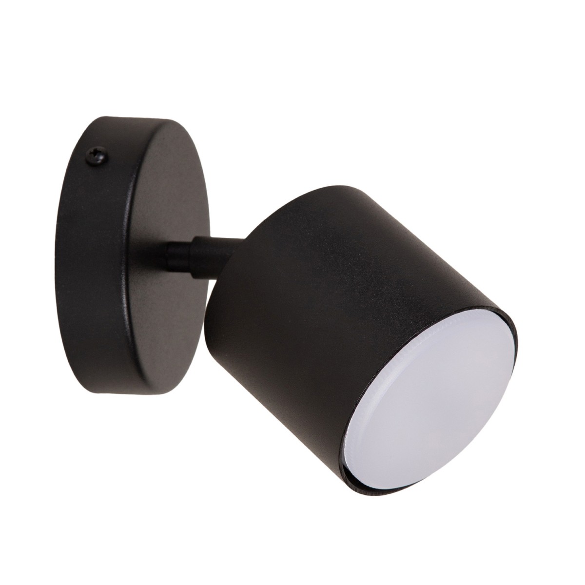 Czarny kinkiet, pojedynczy reflektorek SIG 41340 z serii MILA