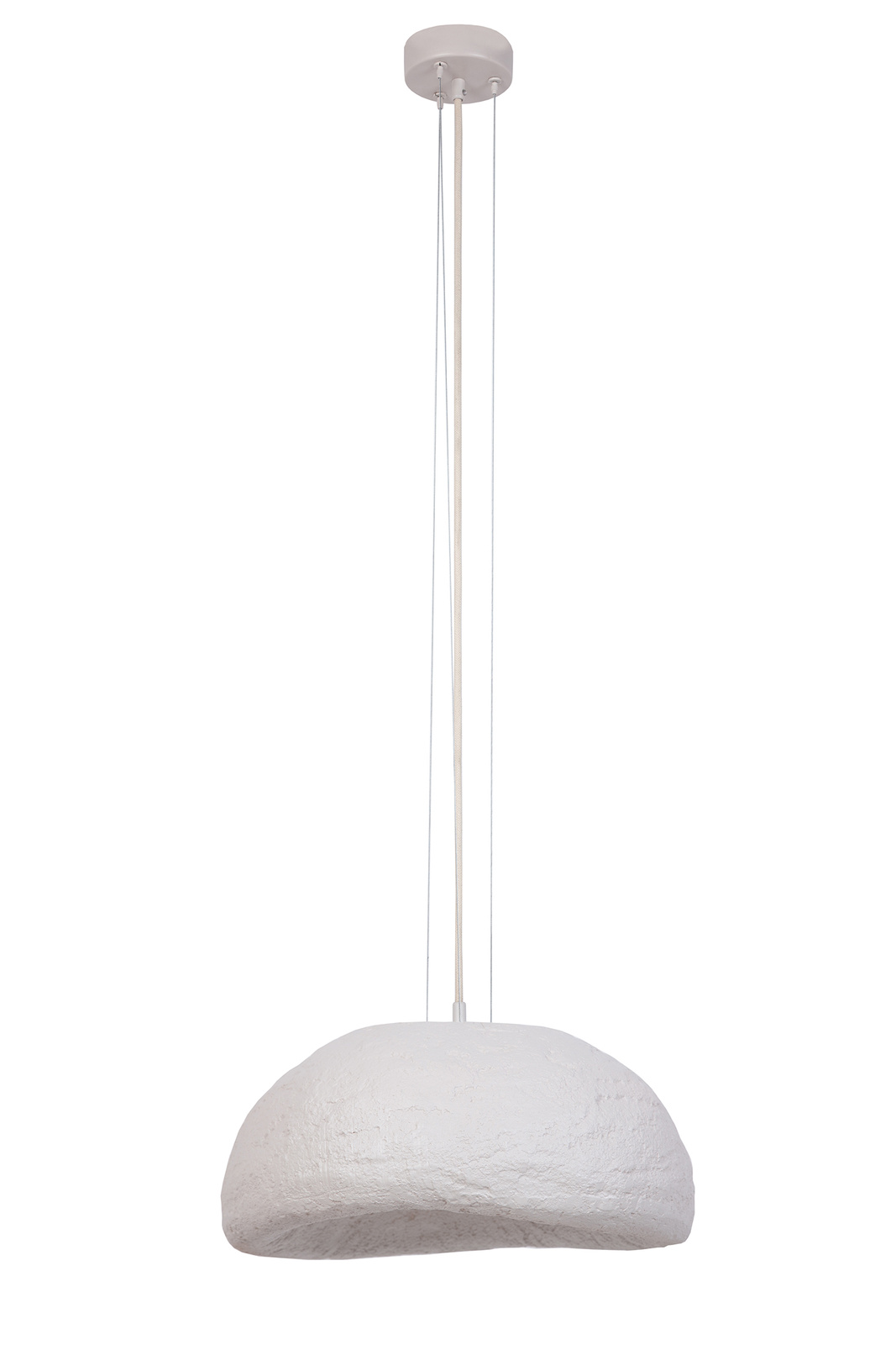 Beżowa lampa wisząca, ceramiczny klosz SIG 41428 z serii SYNTIA