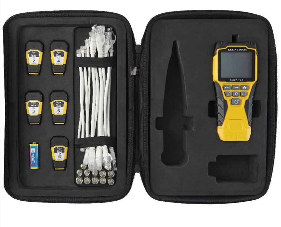Klein Tools VDV501-853 tester kabli sieciowych Tester kabli skrętakowych Czarny, Żółty VDV501-853