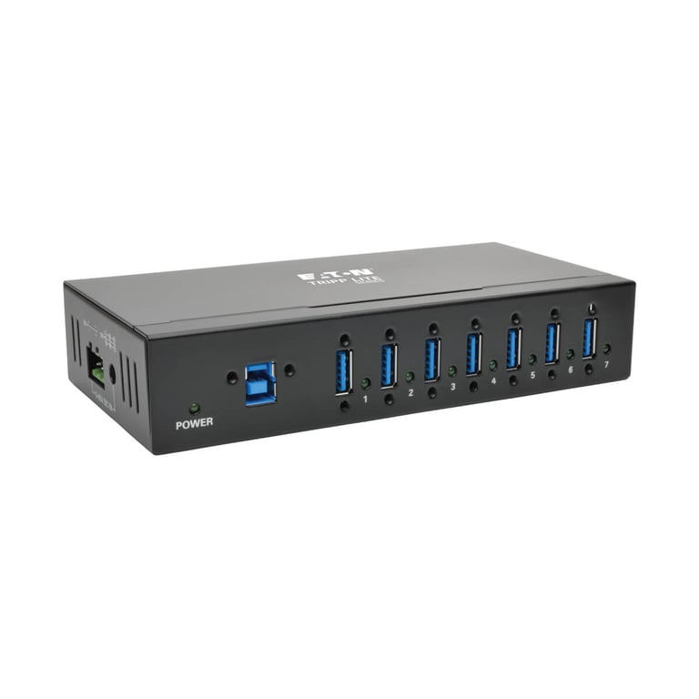 Tripp Lite U360-007-IND huby i koncentratory USB 3.2 Gen 1 (3.1 Gen 1) Type-B 5000 Mbit/s Czarny U360-007-IND